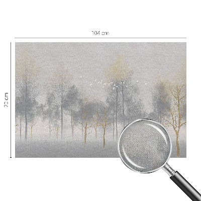 Fototapet barn med motiv av en lugn skog för barnrum