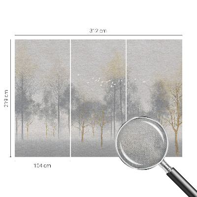 Fototapet barn med motiv av en lugn skog för barnrum