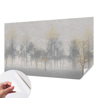 Fototapet barn med motiv av en lugn skog för barnrum