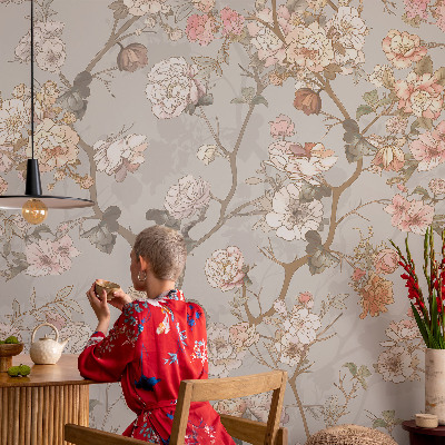 3D fototapet Romantiskt mönster