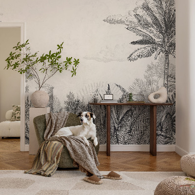 Självhäftande fototapet med motiv av ett tropiskt landskap