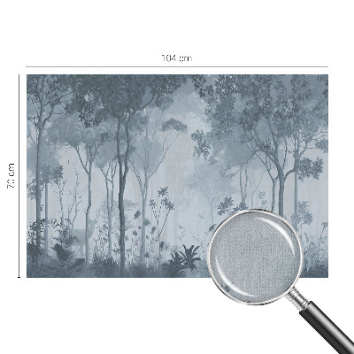 Självhäftande fotovägg med motiv av en mystisk skog