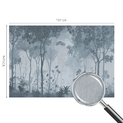 Självhäftande fotovägg med motiv av en mystisk skog