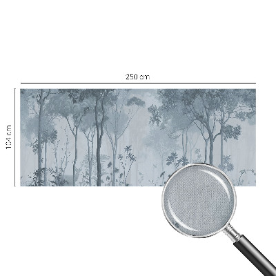 Självhäftande fotovägg med motiv av en mystisk skog