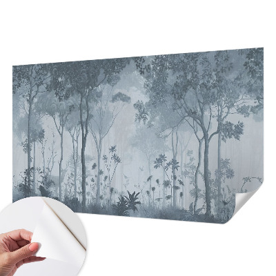 Självhäftande fotovägg med motiv av en mystisk skog