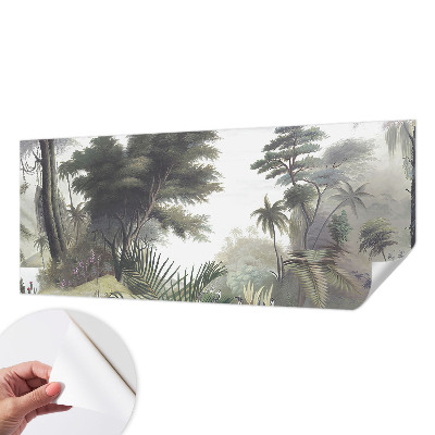 Självhäftande fototapet med motiv av ett exotiskt landskap