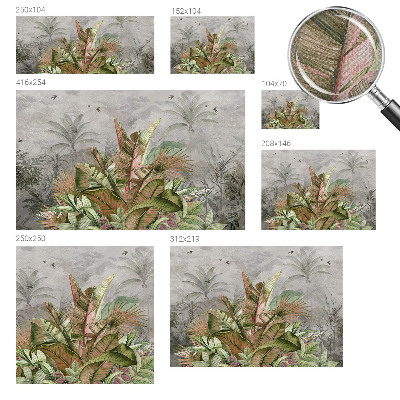 Självhäftande fototapet med exotiskt djungelmotiv