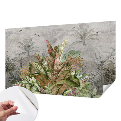 Självhäftande fototapet med exotiskt djungelmotiv
