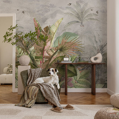 Självhäftande fototapet med exotiskt djungelmotiv