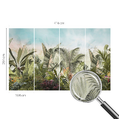 Fototapet för barn med motiv av ett tropiskt paradis