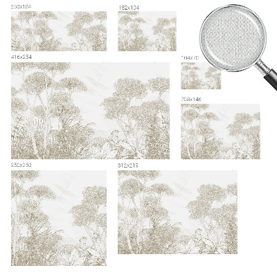 Självhäftande fotovägg med motiv av tropisk vegetation