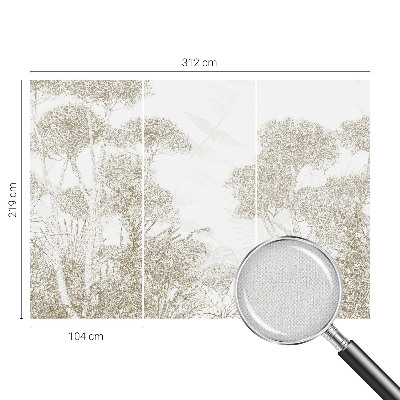 Självhäftande fotovägg med motiv av tropisk vegetation