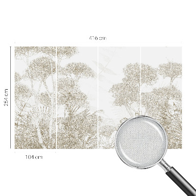 Självhäftande fotovägg med motiv av tropisk vegetation