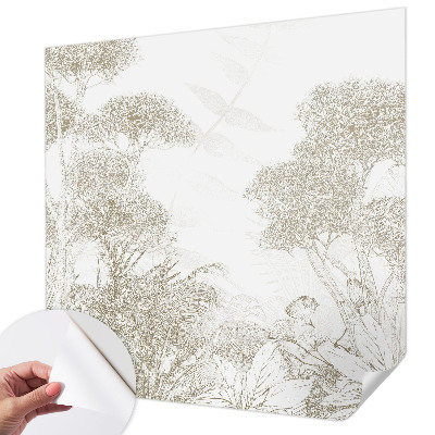 Självhäftande fotovägg med motiv av tropisk vegetation