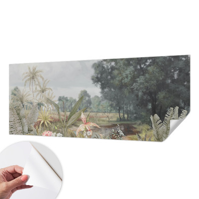 Fototapet barn med ett exotiskt landskap