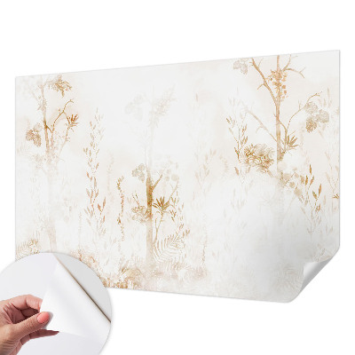 Fototapet för barn med ett botaniskt mönster i elegant design