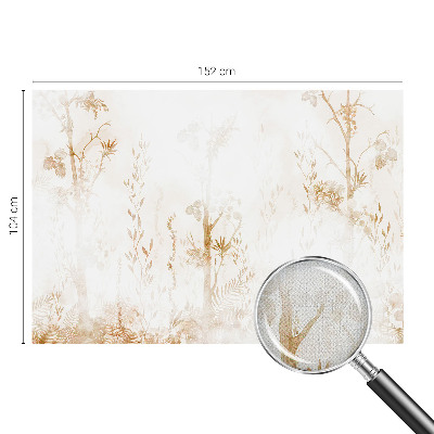 Fototapet för barn med ett botaniskt mönster i elegant design