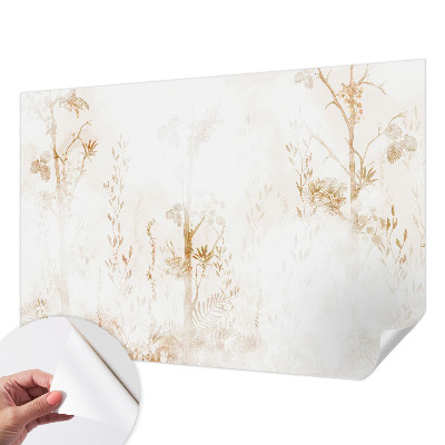 Fototapet för barn med ett botaniskt mönster i elegant design