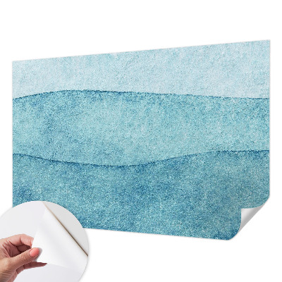Självhäftande fotovägg Blå vågor