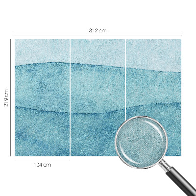 Självhäftande fotovägg Blå vågor