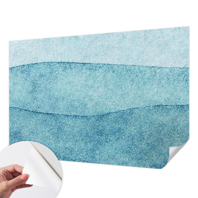 Självhäftande fotovägg Blå vågor