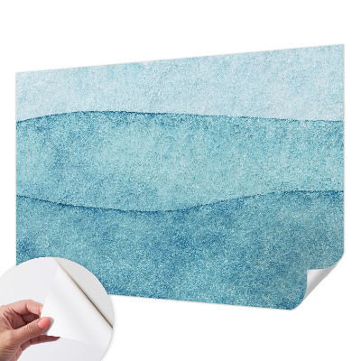Självhäftande fotovägg Blå vågor