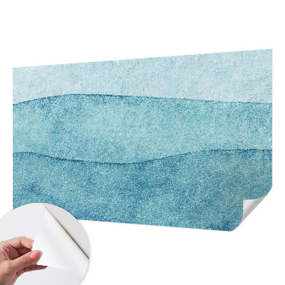 Självhäftande fotovägg Blå vågor