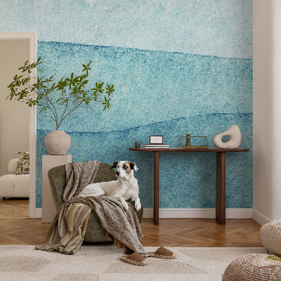 Självhäftande fotovägg Blå vågor