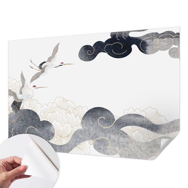 Fototapet barnrum Tranor i flygning