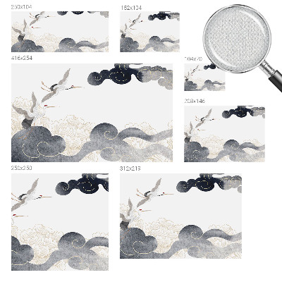 Fototapet barnrum Tranor i flygning