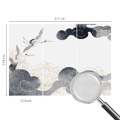 Fototapet barnrum Tranor i flygning