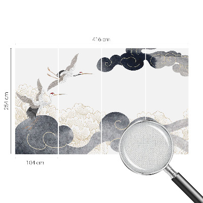 Fototapet barnrum Tranor i flygning