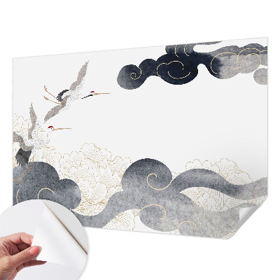 Fototapet barnrum Tranor i flygning