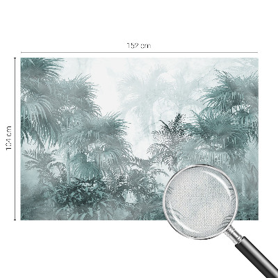 Peel and stick fototapet med exotiskt grönt motiv