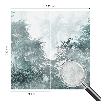 Peel and stick fototapet med exotiskt grönt motiv