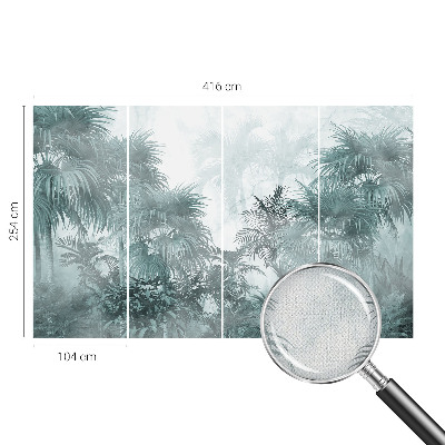 Peel and stick fototapet med exotiskt grönt motiv