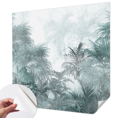 Peel and stick fototapet med exotiskt grönt motiv