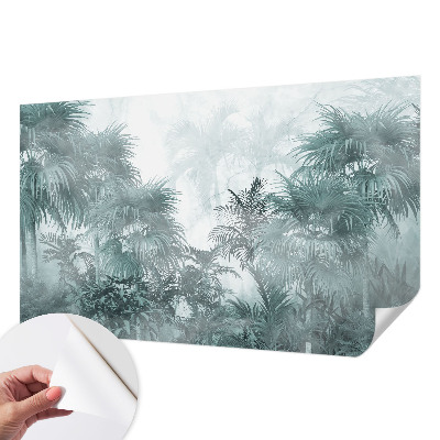 Peel and stick fototapet med exotiskt grönt motiv