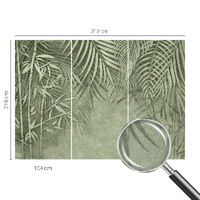 3D fototapet med motiv av ett bambuparadis