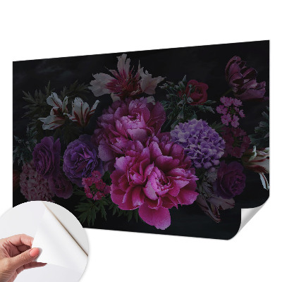 Självhäftande fototapet med blommigt mönster för en elegant inredning