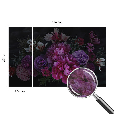Självhäftande fototapet med blommigt mönster för en elegant inredning