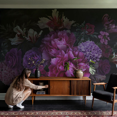 Självhäftande fototapet med blommigt mönster för en elegant inredning