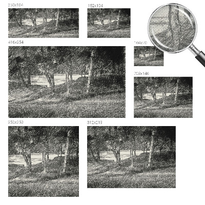Självhäftande fotovägg med ett fridfullt landskap