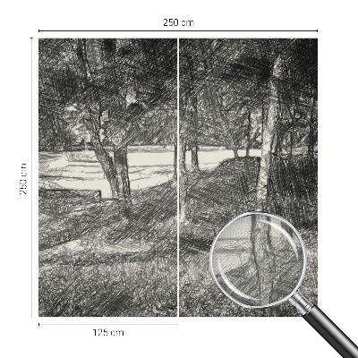 Självhäftande fotovägg Ett fridfullt landskap