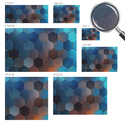 Peel and stick fototapet Blå hexagoner