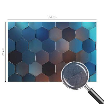 Peel and stick fototapet Blå hexagoner