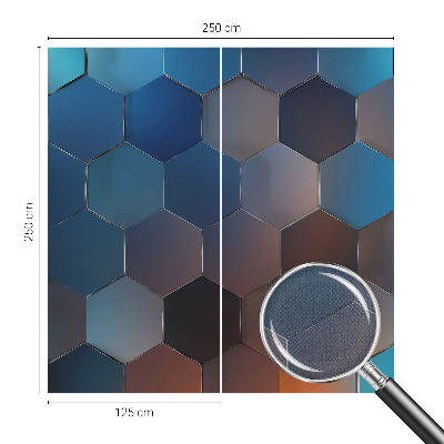 Peel and stick fototapet Blå hexagoner