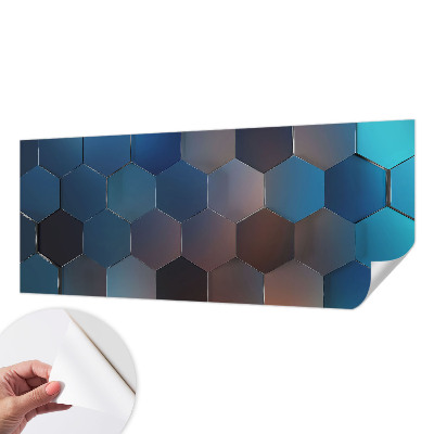 Peel and stick fototapet Blå hexagoner