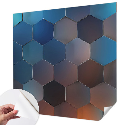Peel and stick fototapet Blå hexagoner