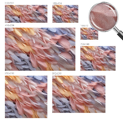 Fototapet barnrum med pastellfärgade fjädrar